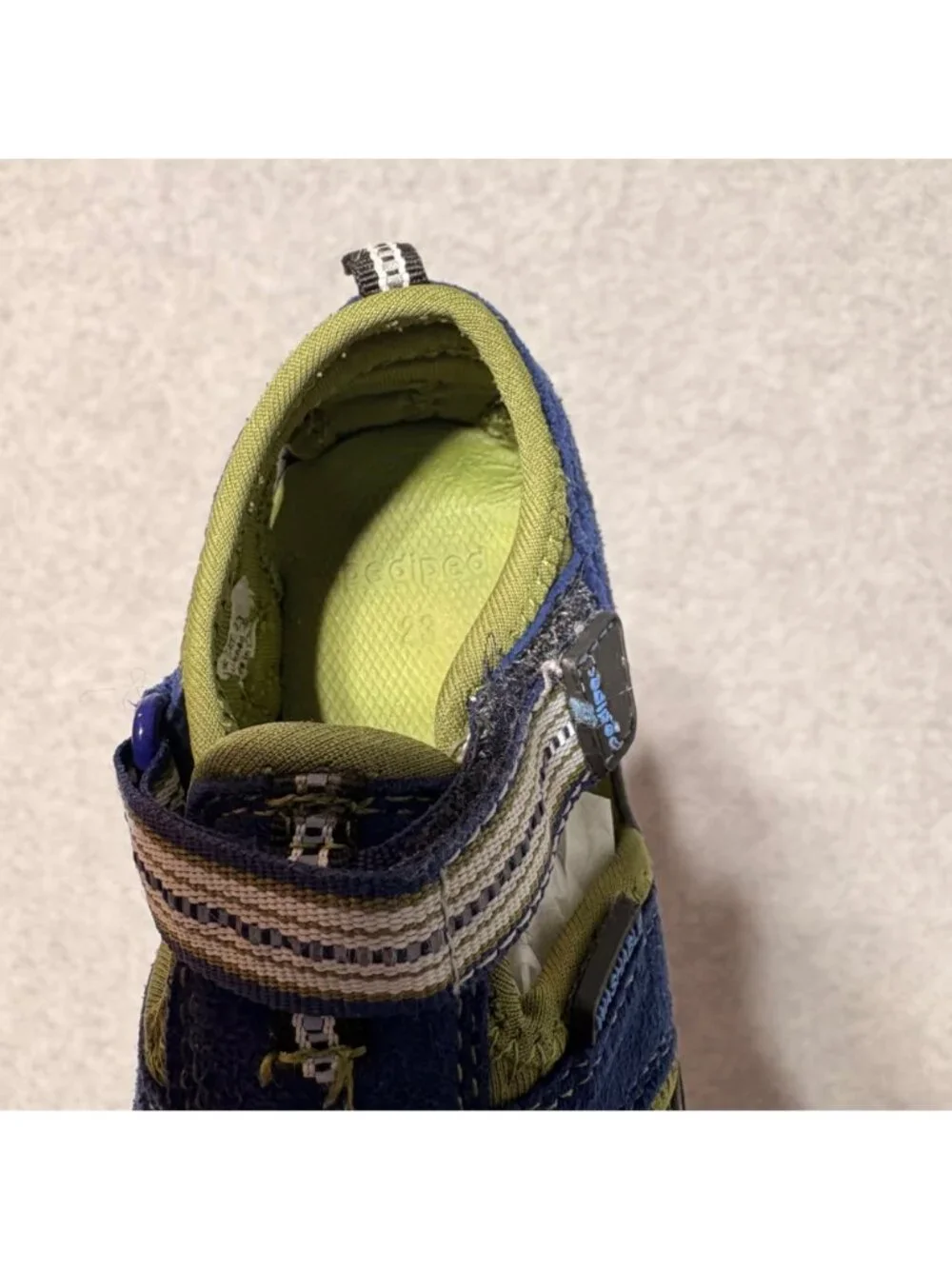 PEDIPED Boys Sandals Toddler Size 7 Sahara Sandals Blue Green - Picture 11 of 12